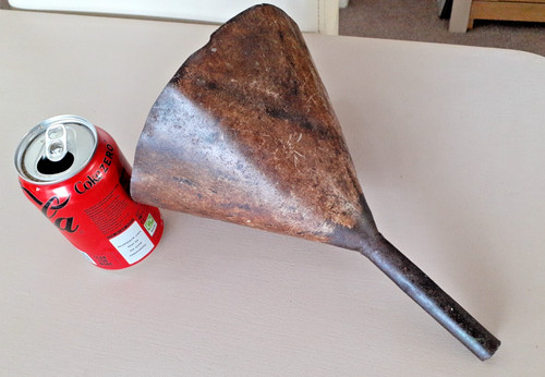 Antique metal funnel - antique,