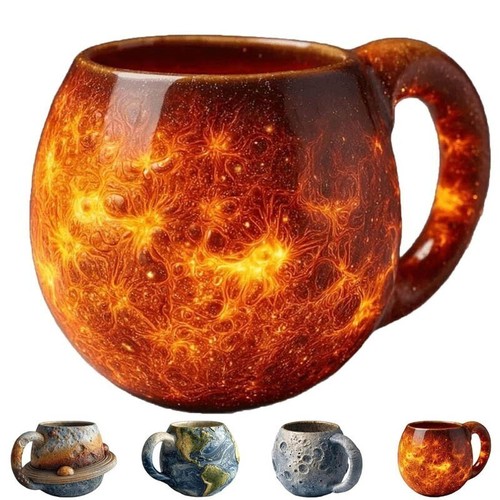 Space planetary mug - 3d,