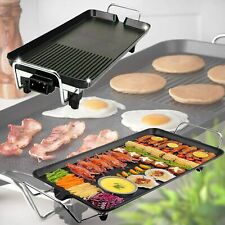 L Size Electric Teppanyaki Table Top Griddle BBQ Hot Plate Barbecue Grill Pan