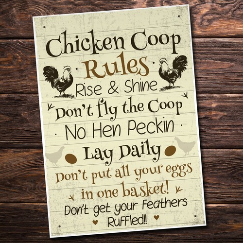 Chicken coop rules funny - chicken,