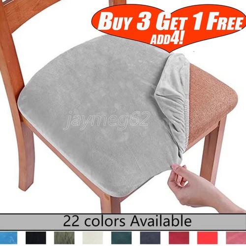 Velvet stretch dining seat - uk,