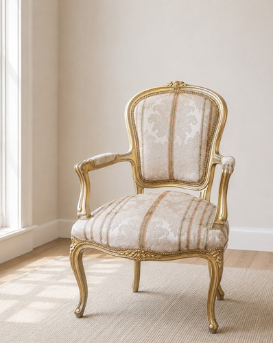 Louis style gilt armchair - xv,