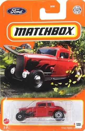 1932 ford coupe red black - 1/64,