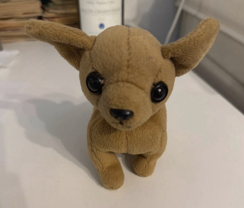 Brown plush dog - plush,