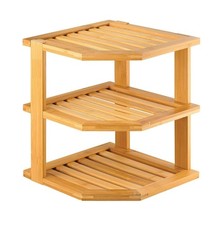 Bamboo Corner 3Tier Shelf Rack