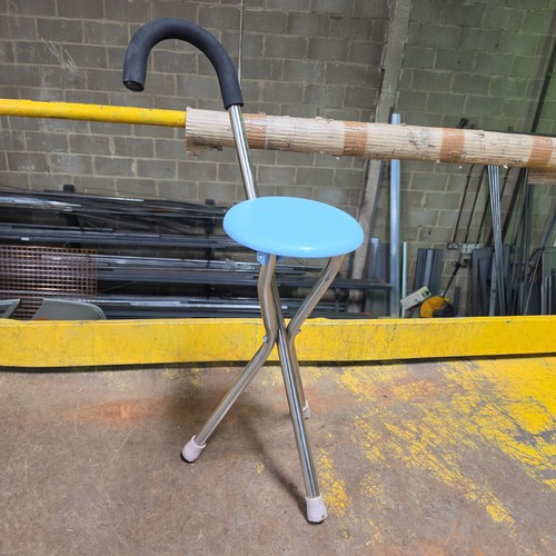 Folding walking stick seat - stick,