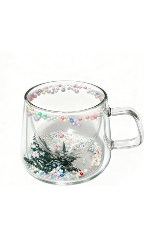 Christmas double walled glass - walled,