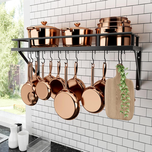 Pot pan rack wall mounted - pot,