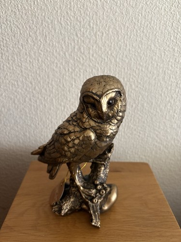 Bronze owl figurine - bronze, bnib