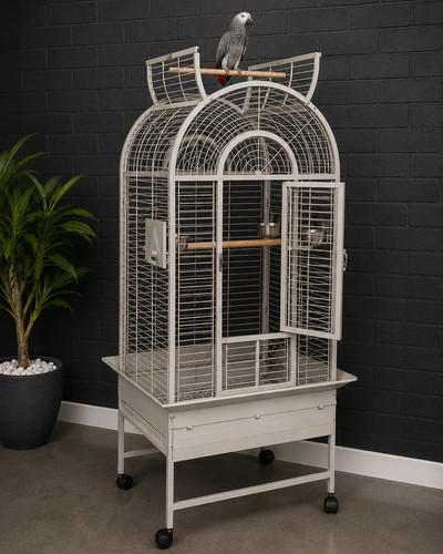 Large stone parrot cage - cage, with