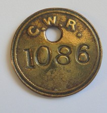 GREAT WESTERN RAILWAY PAY CHECK OR WAGES TOKEN