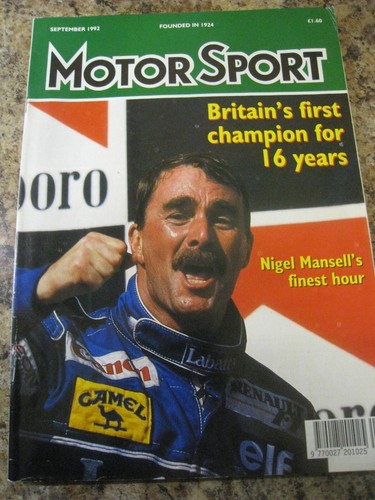 Motor sport sep 1992 nigel - sport,