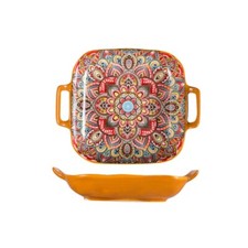 Square Bohemian Ceramic Plate