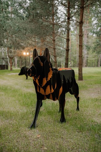 Wolf metal deer bbq - deer, grill