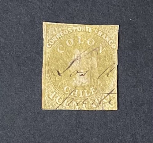 Chile 1861 imperf - imperf, chrome