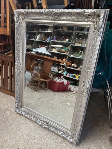 Portofino silver ornate - silver, mirror