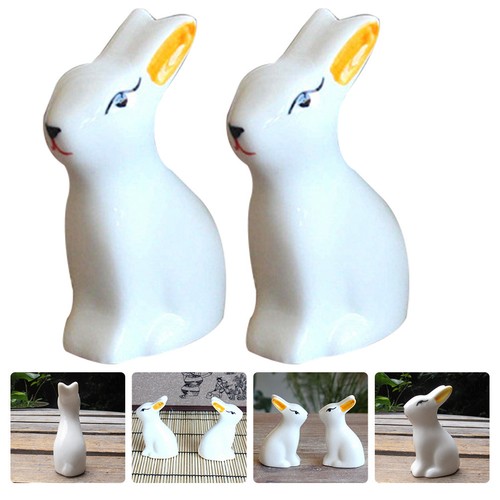 2pcs ceramic bunny decoration - 2pcs,