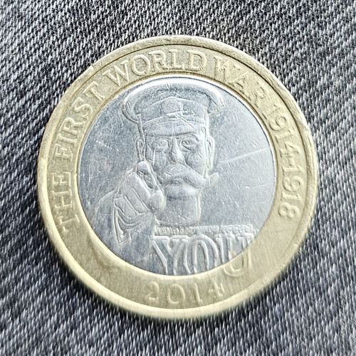 Two pounds coin - two,