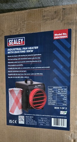 Sealey deh10001 industrial fan - sealey,