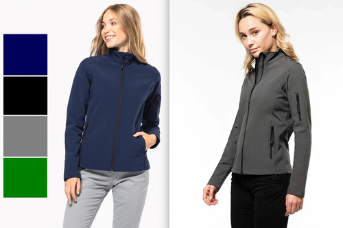 Ladies kariban softshell zip - softshell,