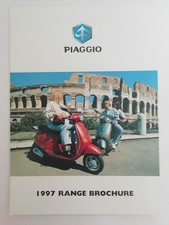 VESPA PIAGGIO RARE 1997 FACTORY SALES RANG,.6 PAGE FOLD OUT BROCHURE.