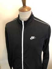RETRO NIKE TRACKSUIT TOP SIZE MEDIUM BLACK