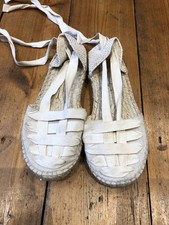 Girls Size 33 Espadrille Ribbon Tie Shoes – Good Condition