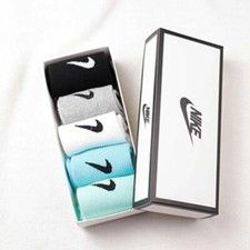 Nike Socks Mid-Tub Cotton Socks Men/Women Boxed-5 Pairs Pack
