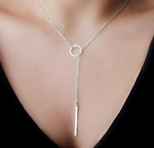 Simple silver tone circle - simple,