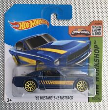 A Hotwheels '65 Ford Mustang 2+2 Fastback blue 242/250 2015 sealed