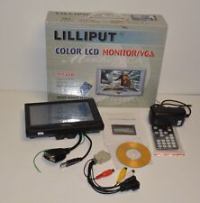 Lilliput 619GL-70NP/C 7” color LCD Monitor/VGA w power, cables remote READ DESCR