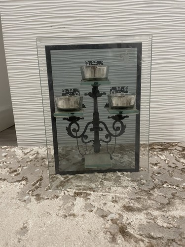 Glass candelabra and - glass,