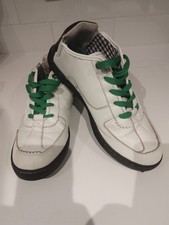 Terra Plana 'Worn Again' Mens White Leather Boots Low Top  Size UK 9 Lace Up Eco