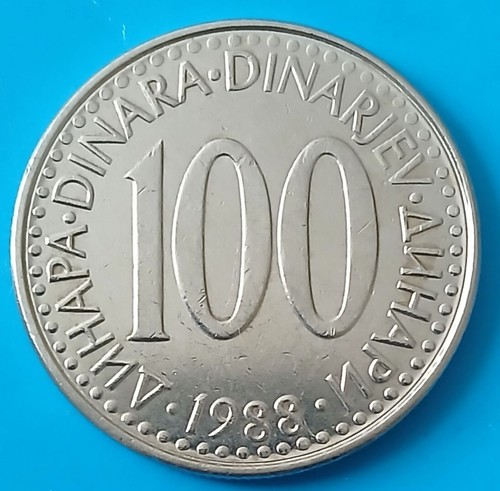 1988 yugoslavia 100 - yugoslavia, dinars