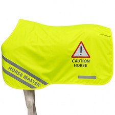 Horsemasters Caution exercise ride on sheet high visibility reflective gear