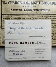 1964 Review Copy The Charge of the Light Brigade Tennyson Paul Hamlyn Provensen
