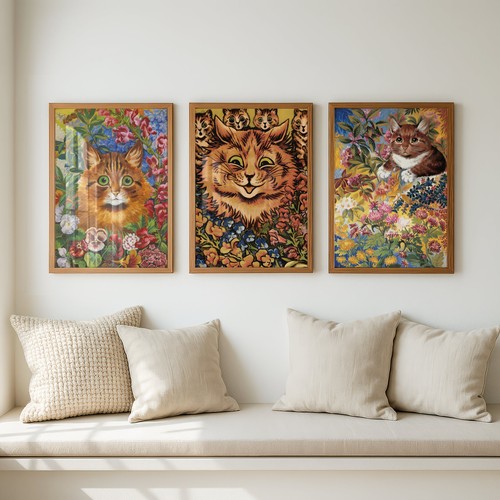 Louis wain cat paintings - cat,
