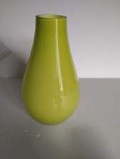 Lime Green Teardrop-Shaped Glass Vase for Home Decor 18 Cm Tall Glass Vase