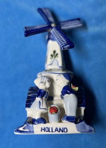 Delft blue spinning porcelain - blue,