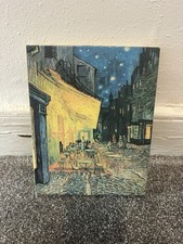 Cafe Terrace at Night Van Gogh inspired canvas painting 24cm x 19cm