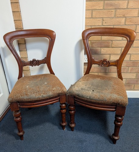 Pair antique mahogany - of,