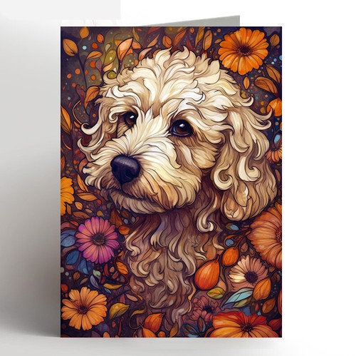 Cockapoo birthday card - ,