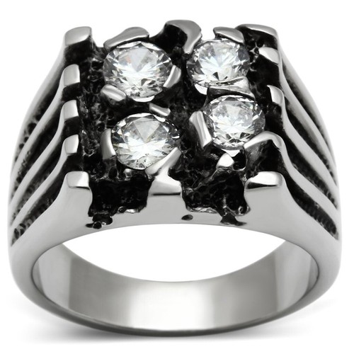 Mens signet ring silver - , pinky