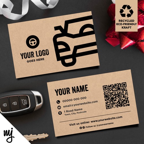 Kraft business cards eco - kraft,