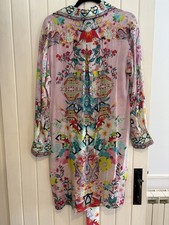 Inoa Pure Silk  Multicolored Kaftan With Embellished Cuffs Size 1