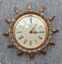 VINTAGE SMITHS SUNBURST / STARBURST WALL CLOCK MID CENTURY - WORKING