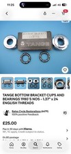 Tange bottom bracket - bracket, cups