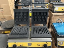 Double Plate Belgian Waffle Maker – 2,400 W Commercial, Dual Non‑Stick Plates