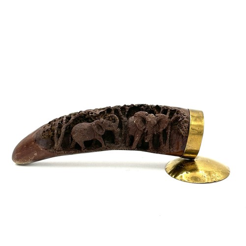 Hand carved wooden - carved, tusk