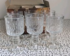 60s 70s Vintage Retro Ravenhead Siesta Goblets Wine Sherry Glasses Set 6 MCM